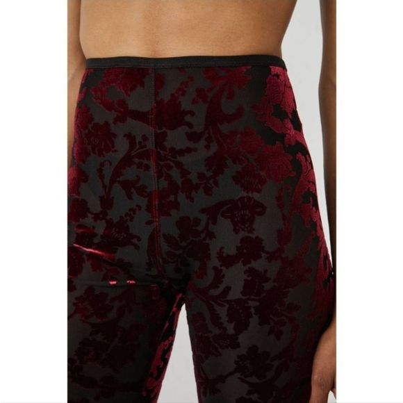 FREE PEOPLE Magic Hour Leggings Midnight Combo, High Waisted Burnout Floral | XL - Picture 4 of 8